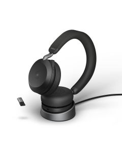 Jabra Evolve2 75 MS Stereo USB-A Black mit Headset Ladestation