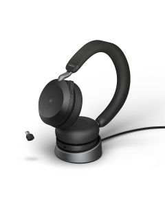 Jabra Evolve2 75 MS Stereo USB-C Black mit Headset Ladestation